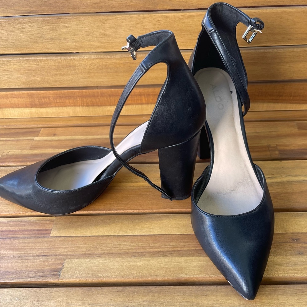 Aldo block heel black